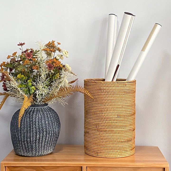 Women rectangular storage basket with practical handle Stornfield