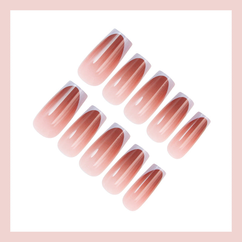 Nail set with elegant French tip and modern ombre effect Stornfield