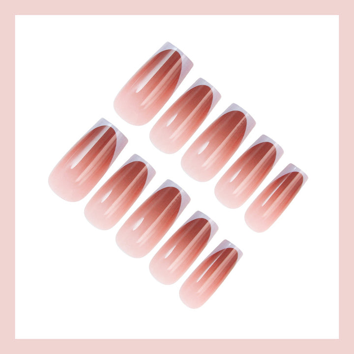 Nail set with elegant French tip and modern ombre effect Stornfield