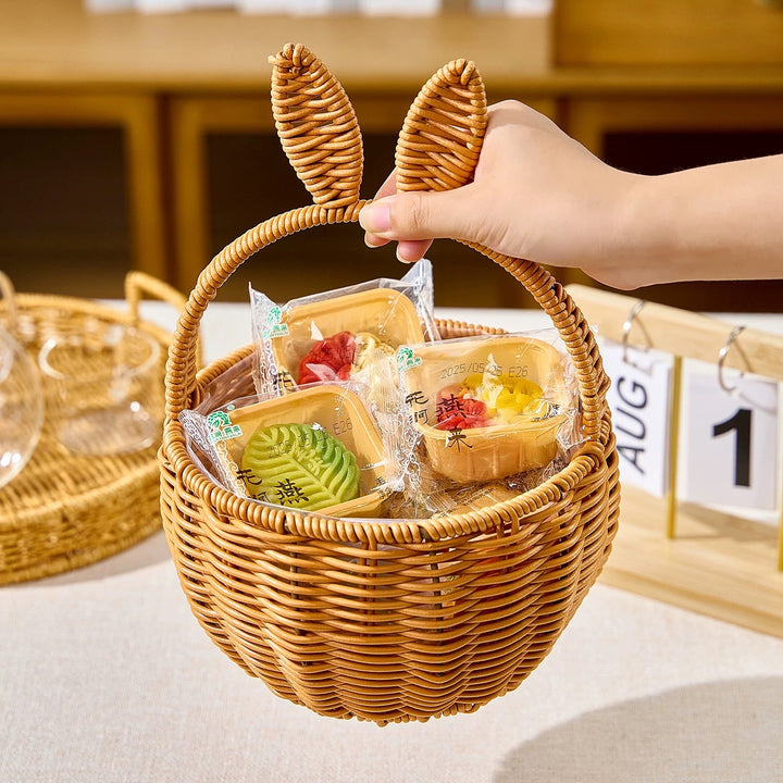 Decorative Bunny Ears Woven Basket Stornfield