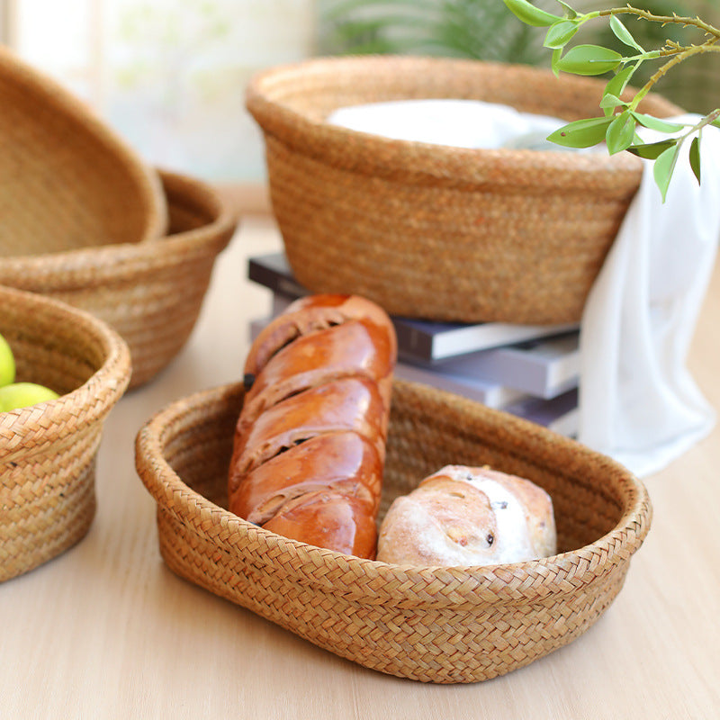 Unisex Oval Storage Basket made of Woven Natural Material Stornfield