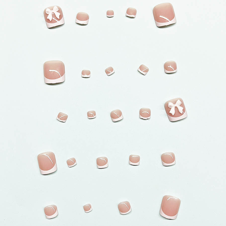 Decorative French Tip Toe Nail Art Stornfield
