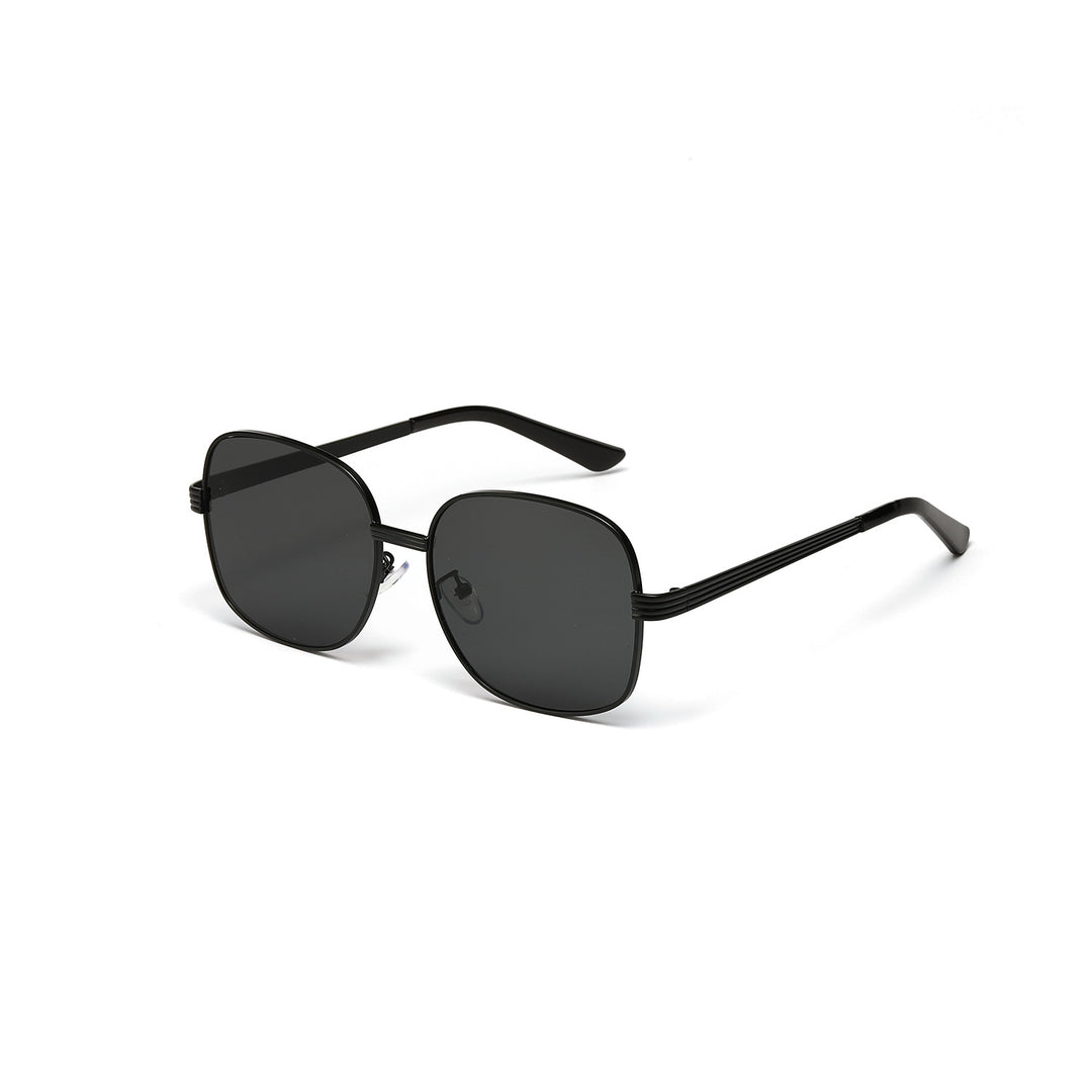 Ladies fashionable angular sunglasses with luxurious golden frame Stornfield