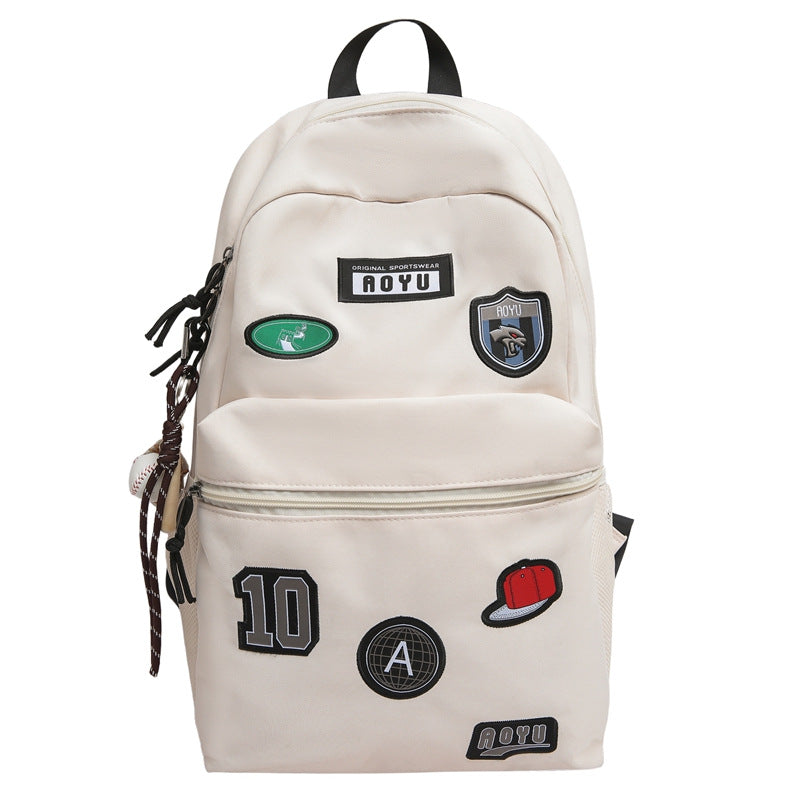 Stylish Graphic Patch School Backpack Stornfield