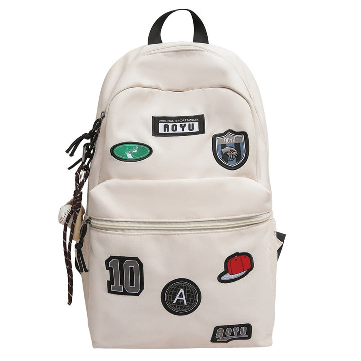 Stylish Graphic Patch School Backpack Stornfield