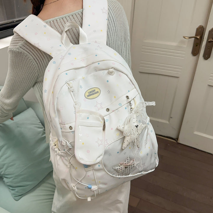 Heart-Appliqué Casual Backpack Stornfield