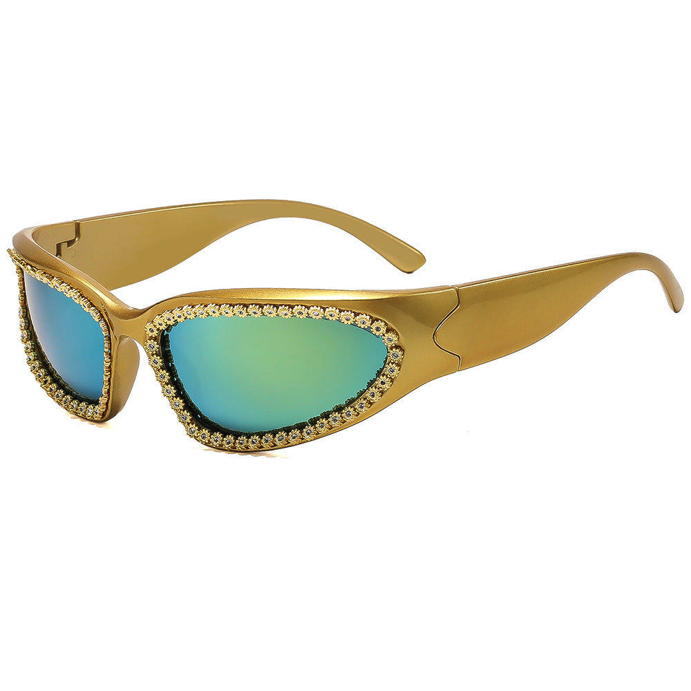 Women’s fashionable sunglasses with glamorous crystal frame Stornfield