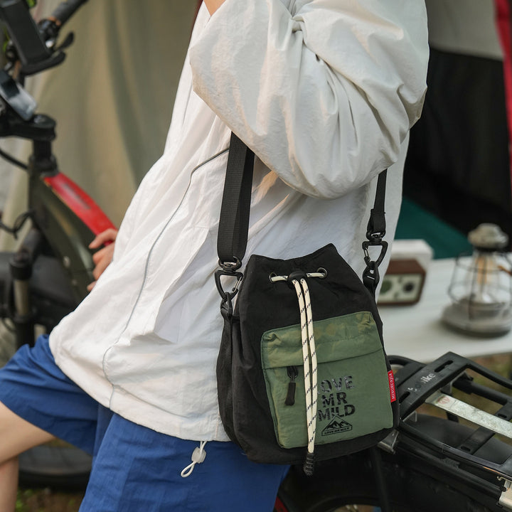 Versatile Drawstring Backpack with External Pocket Stornfield