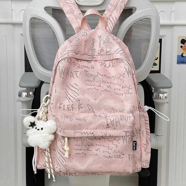 Trendy Script Print Backpack Stornfield