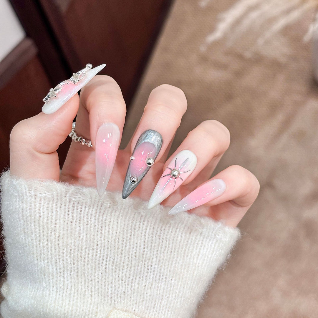 Glamorous Stiletto Press-On Nail Art Set