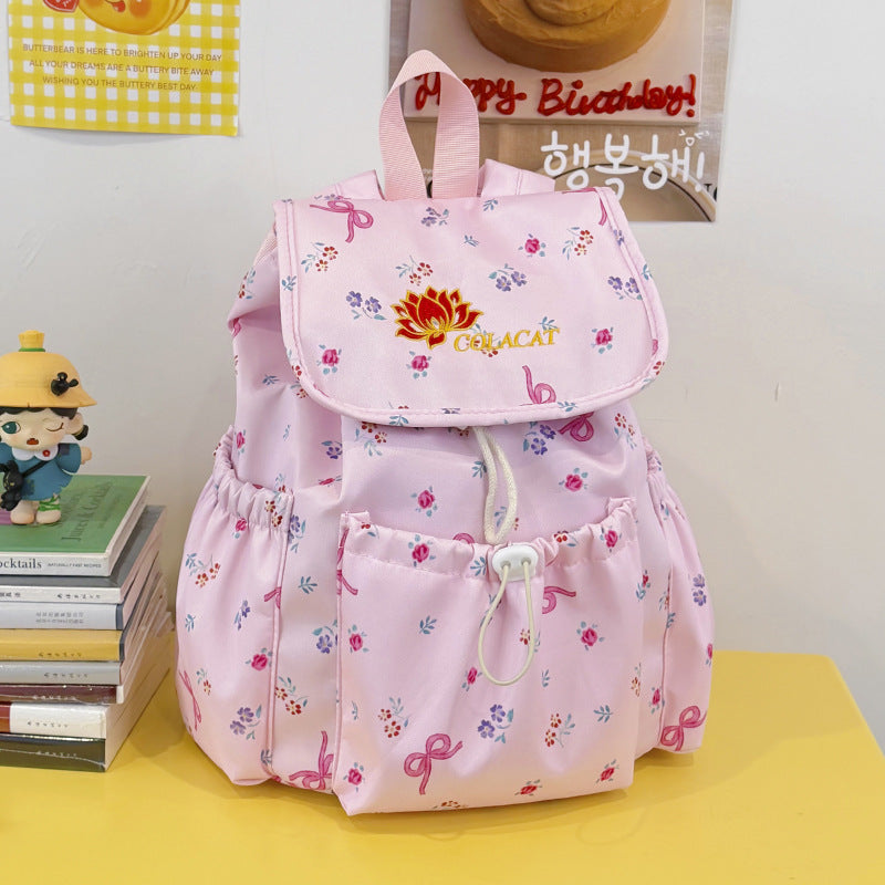 Floral-Embellished Drawstring Backpack Stornfield