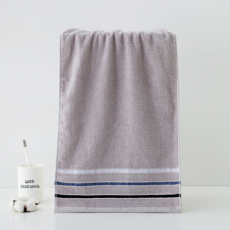 High-Quality Terry Bath Towel With Elegant Stripe Border Stornfield