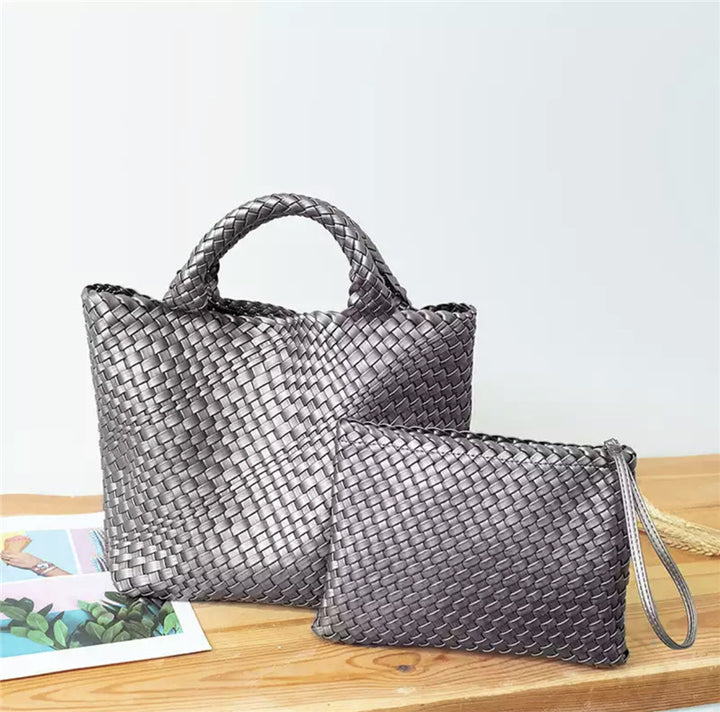 Elegant Braided Handbag with Removable Clutch Stornfield