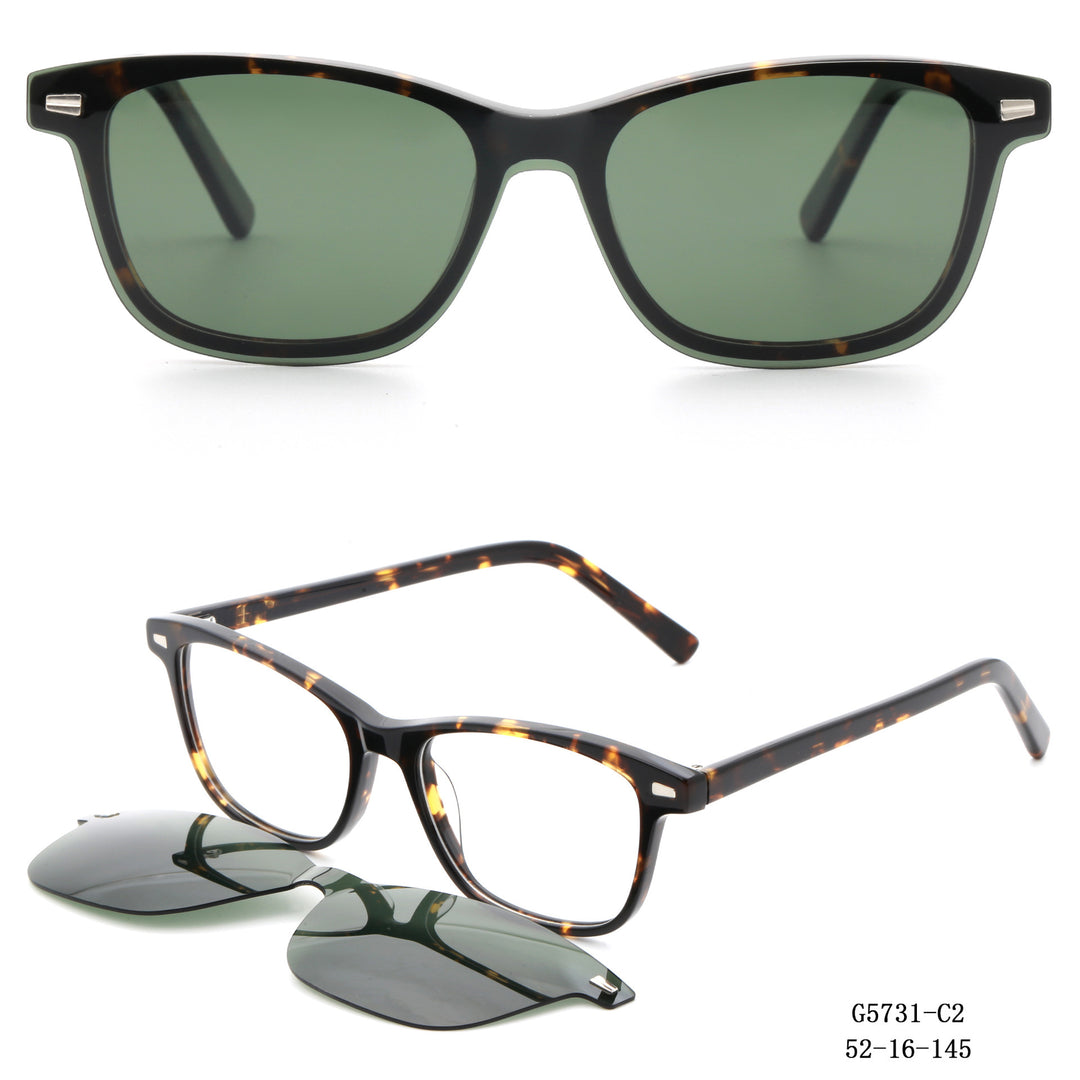 Women's stylish square sunglasses with removable lenses Stornfield