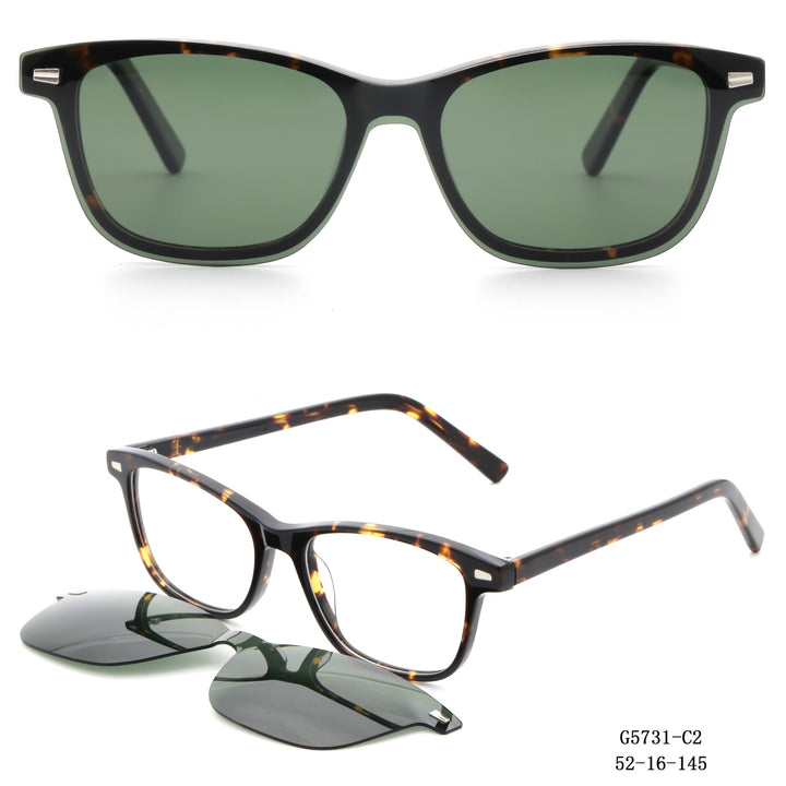 Women's stylish square sunglasses with removable lenses Stornfield