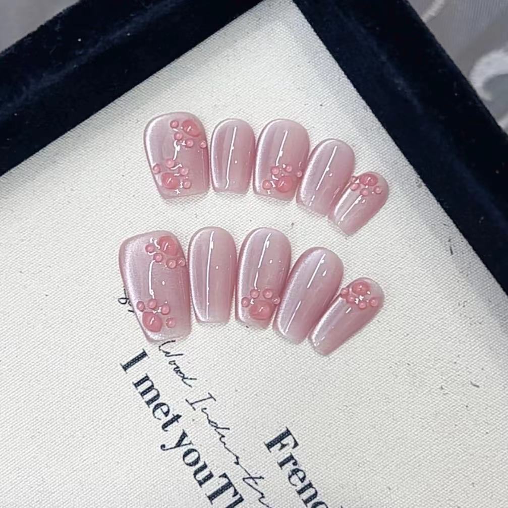 Artistic French Tip Press-On Nails Stornfield