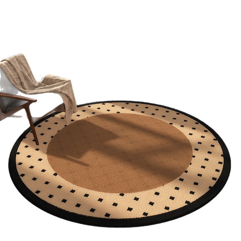 Round Floral Design Area Rug