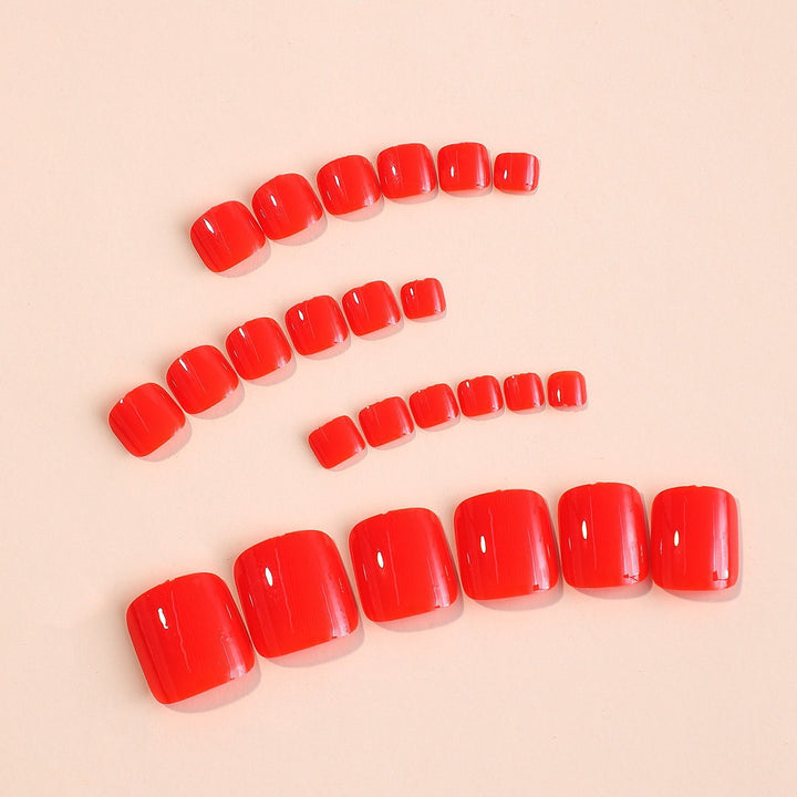 Artificial nail set in radiant red Stornfield