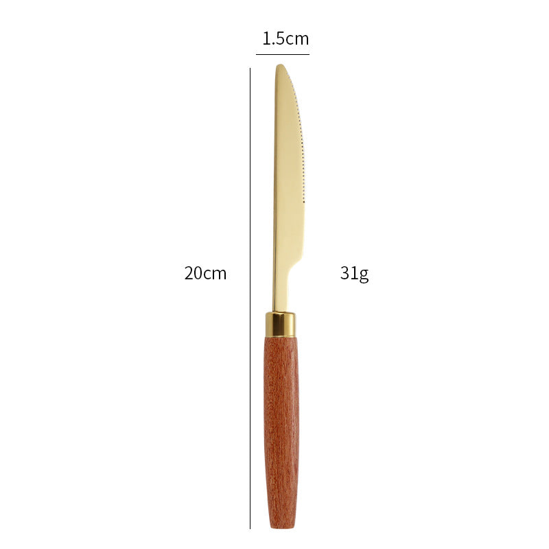 Elegant dessert spoon with ergonomic wooden handle Stornfield