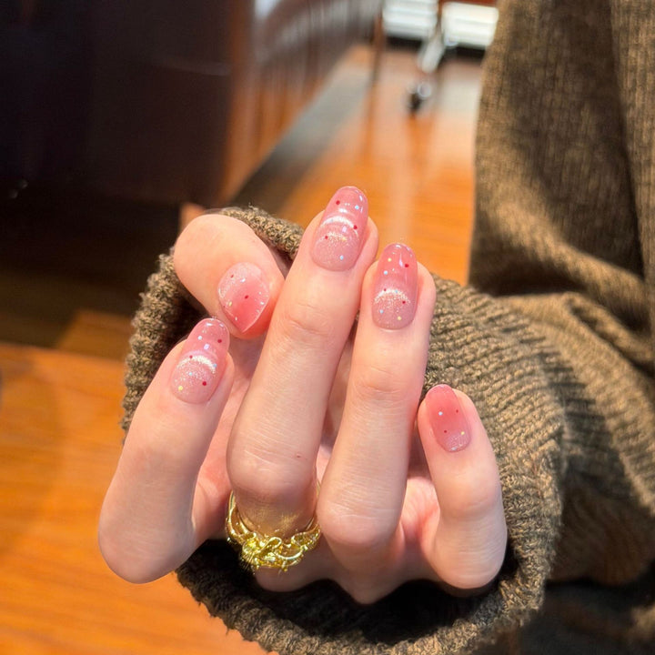 Artificial nails with glamorous glitter effect Stornfield