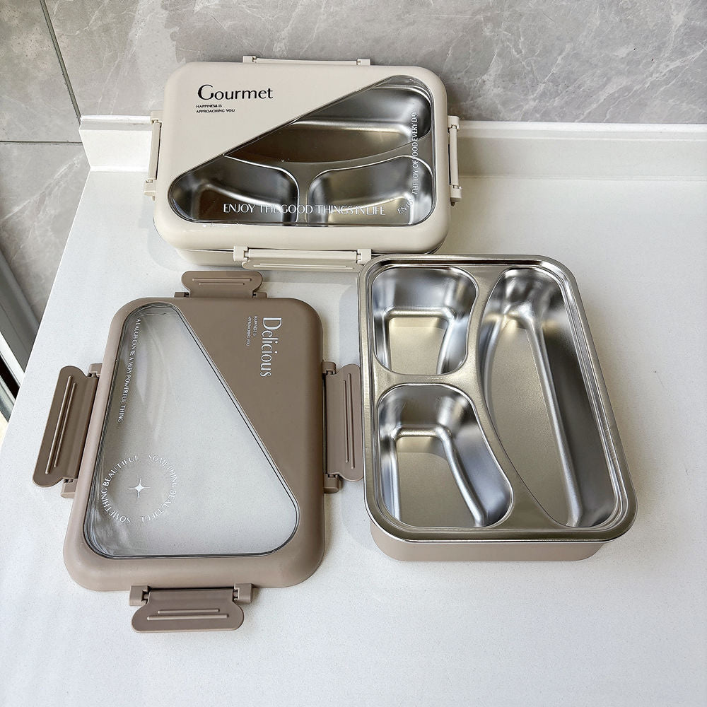 Multi-Compartment Durable Stainless Steel Food Storage