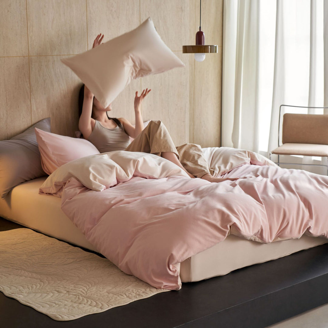 Luxury Cotton Sateen High-Thread-Count Duvet Cover Set