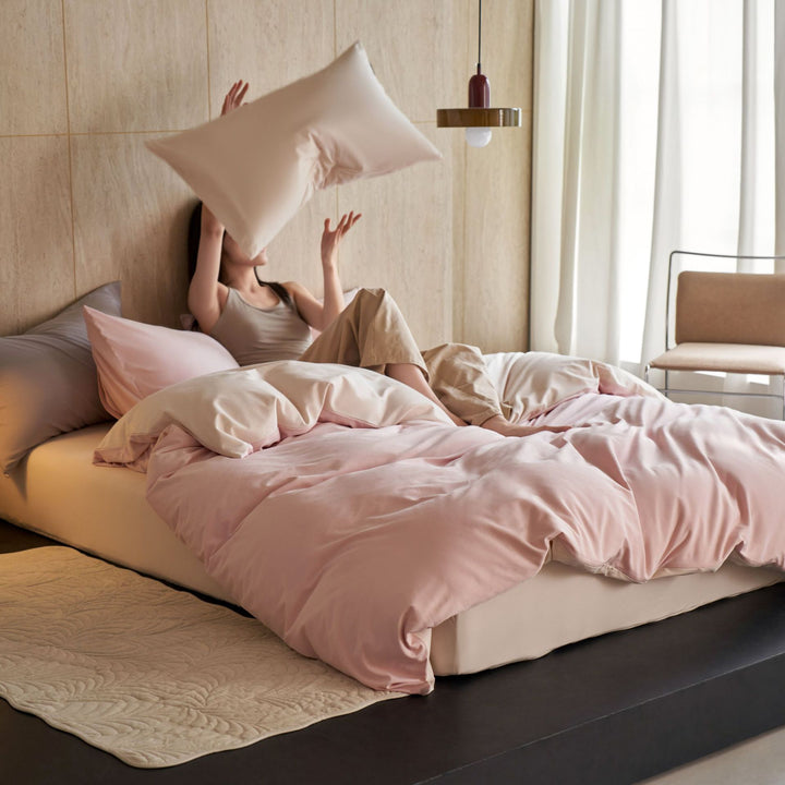 Luxury Cotton Sateen High-Thread-Count Duvet Cover Set