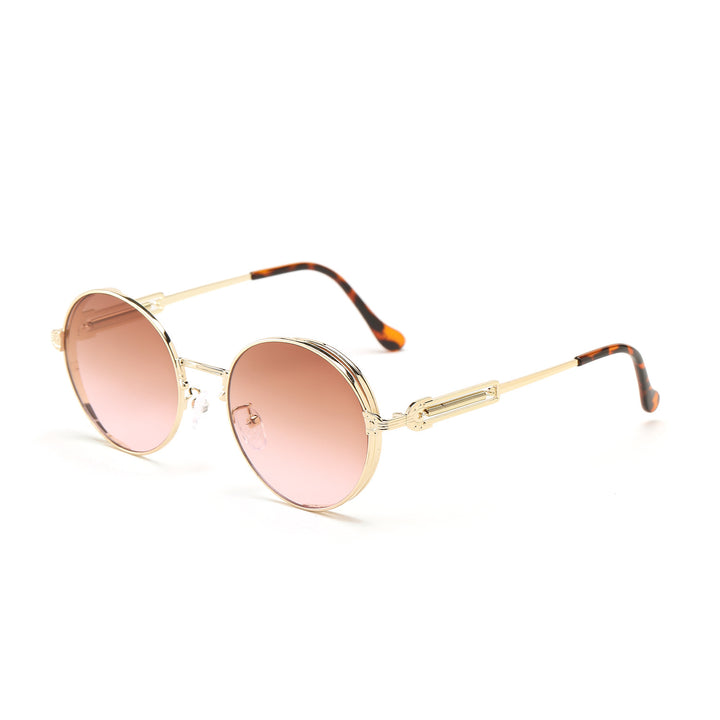 Women's round vintage sunglasses with exclusive metal frame Stornfield
