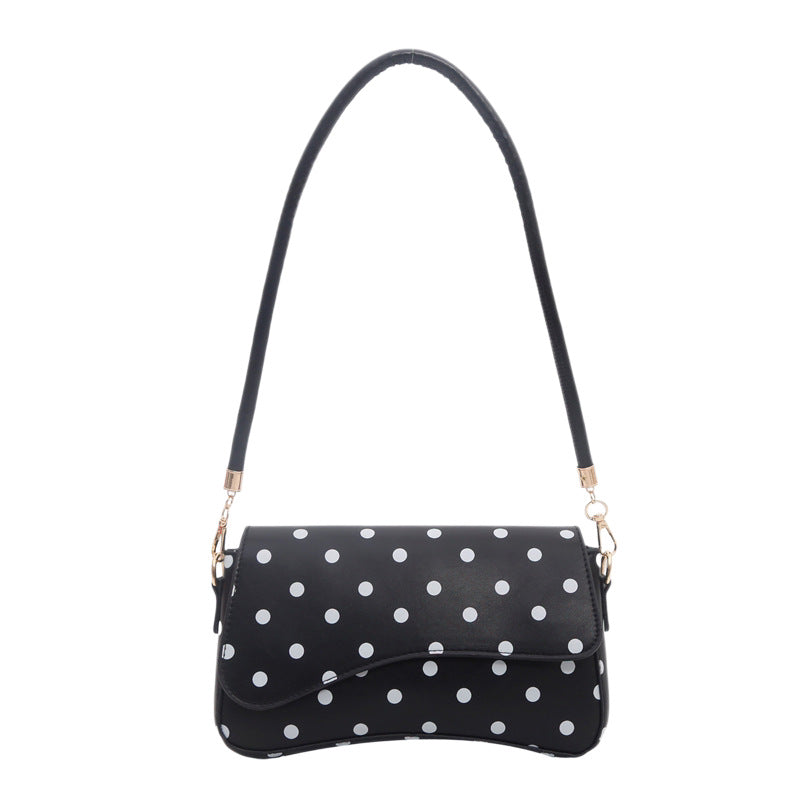 Structured Polka Dot Crossbody Handbag