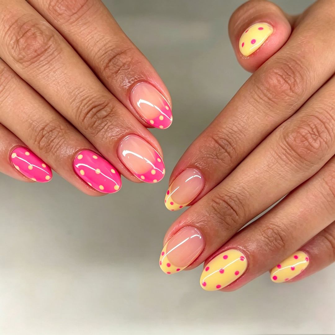 Artistic French Tip Press-On Nails Stornfield
