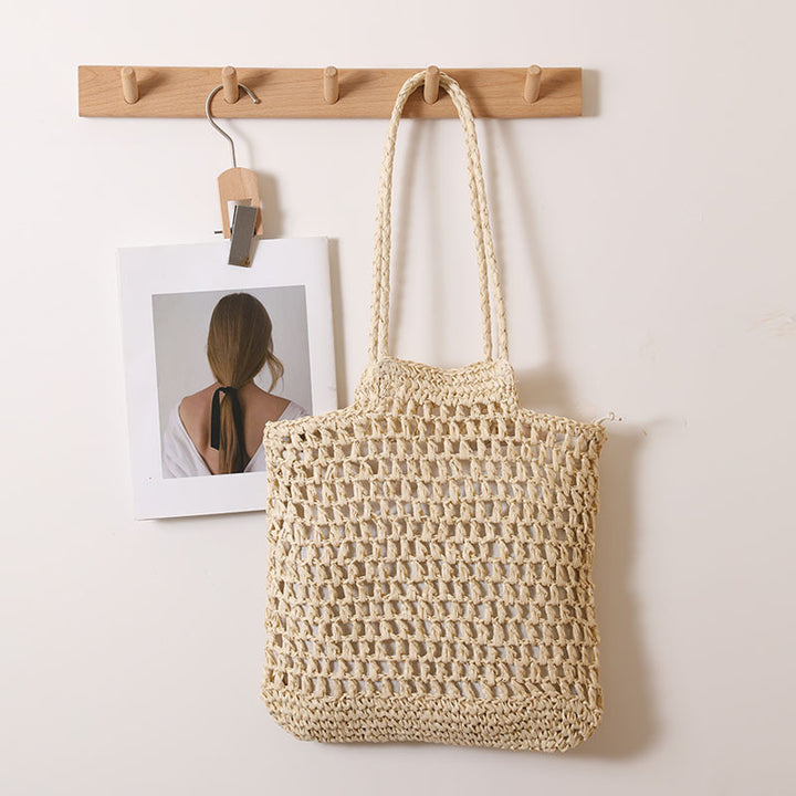 Handmade net tote bag made of natural material Stornfield