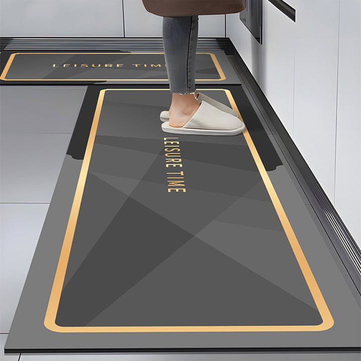 Marble-Printed Kitchen Floor Mat