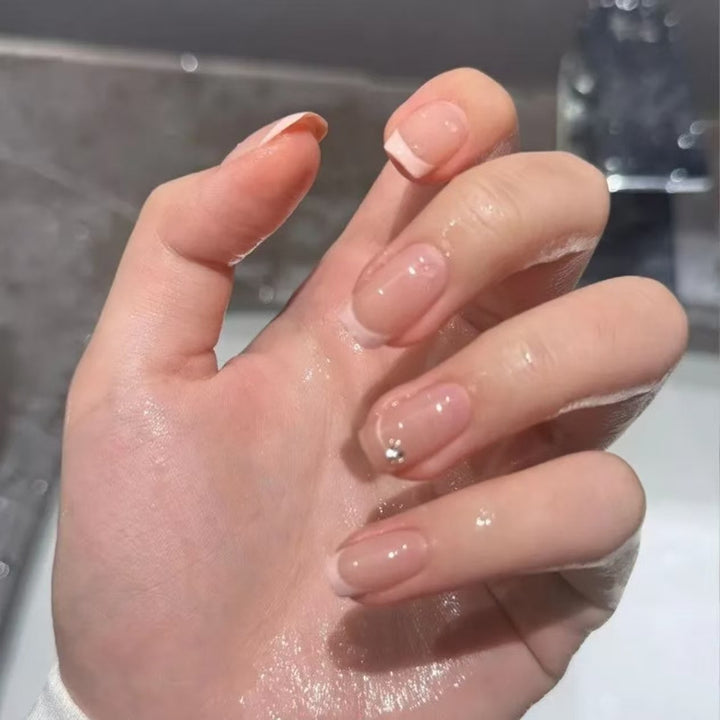 Elegant French Tip Press-On Nails