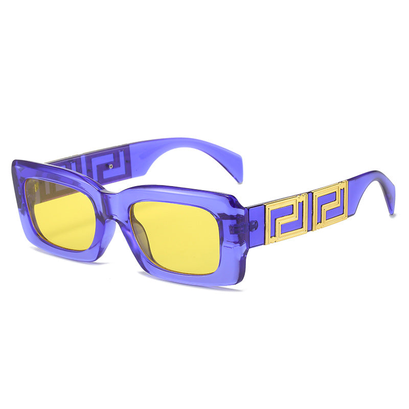 Women elegant square sunglasses with luxurious gold accent Stornfield