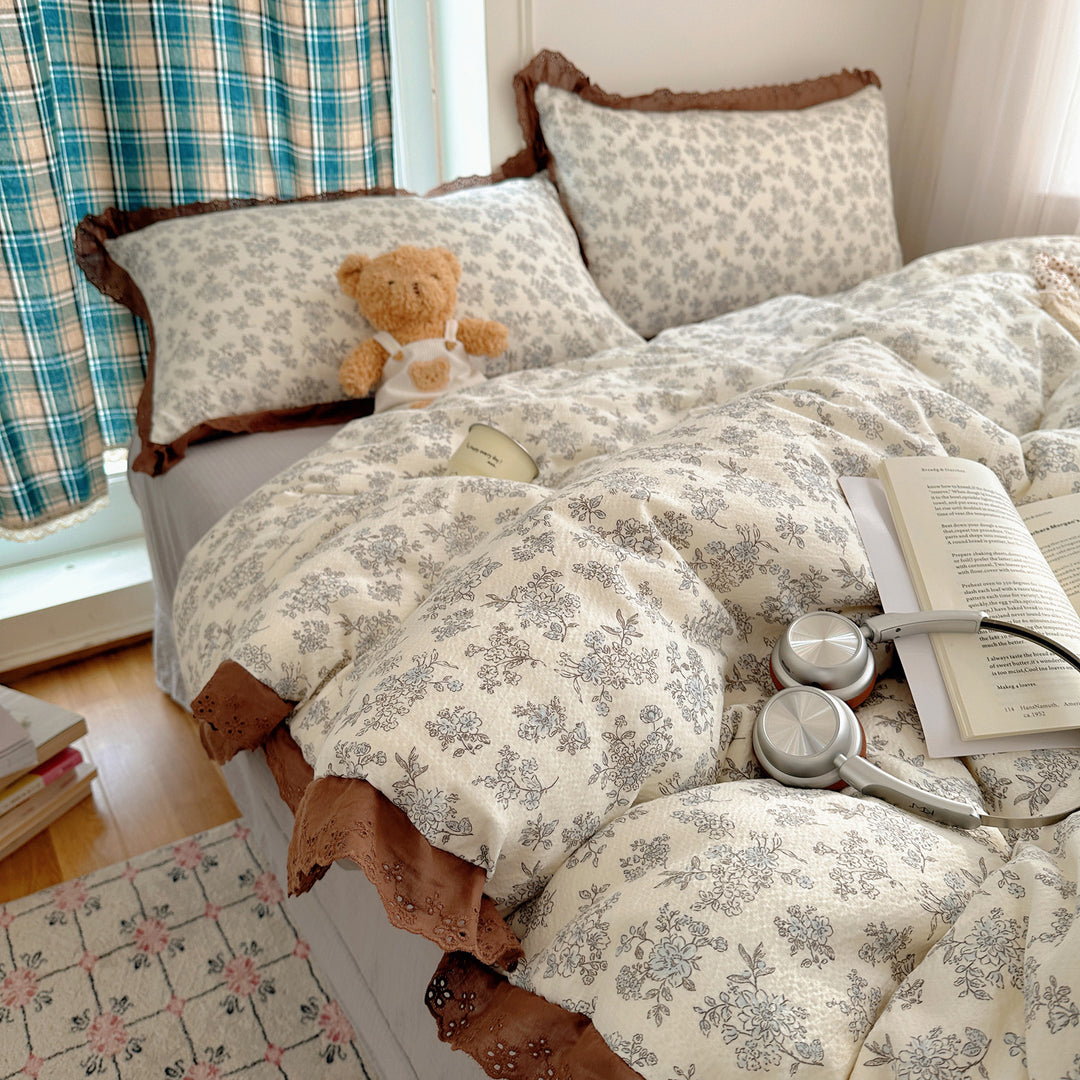 Vintage Floral Patterned Duvet Cover Set