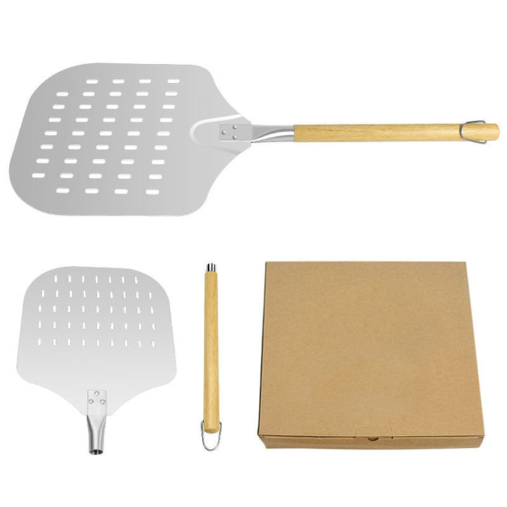perforated professional pizza peel with beveled stainless steel blade and beech wood handle Stornfield