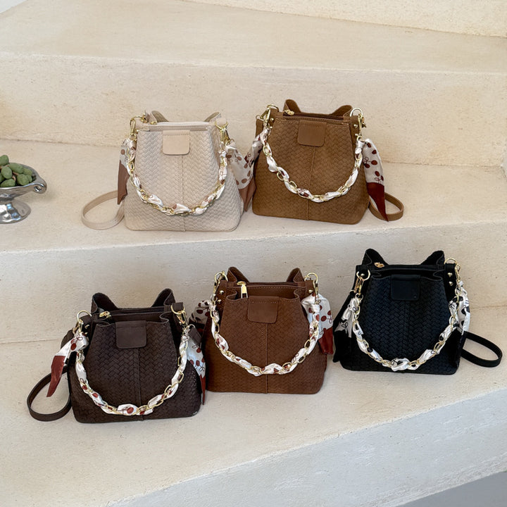 Woven Bucket Style Handbag