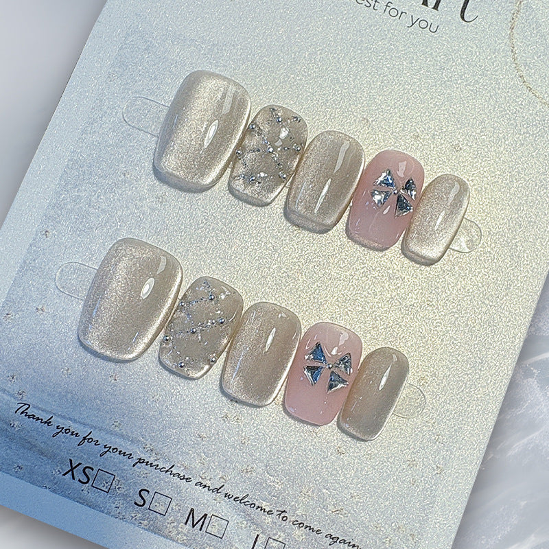 Elegant French Tip Press-On Nails Stornfield
