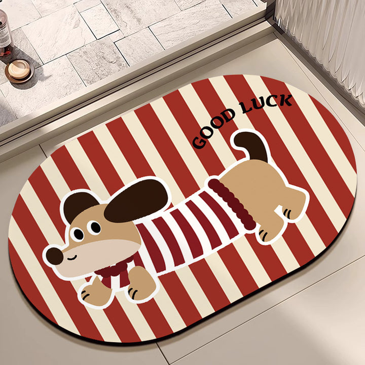 Playful Cat-Themed Shower Mat