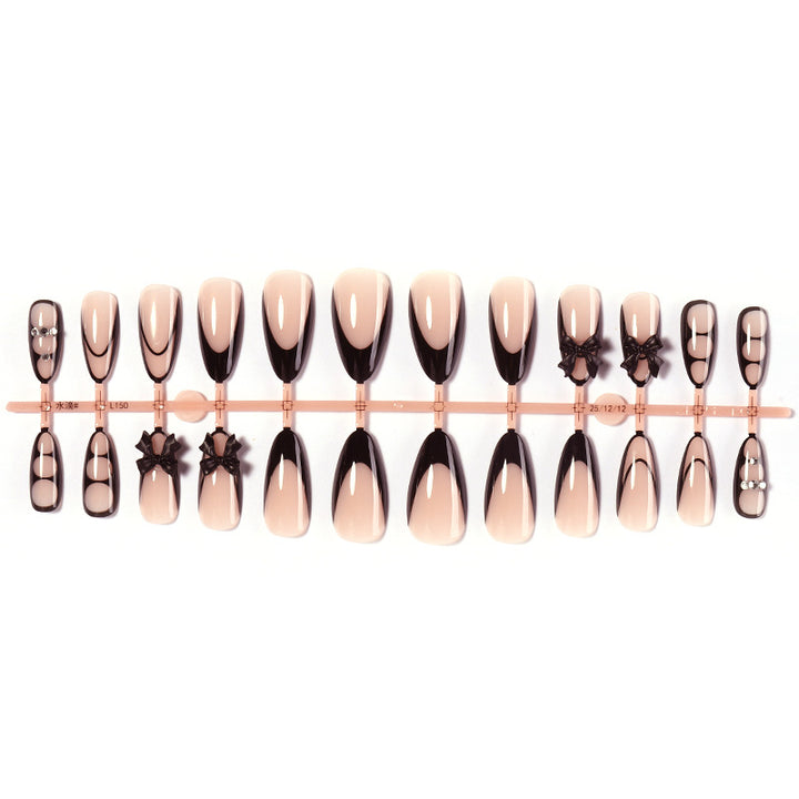 Ombre Press-On Nail Set with Decorative Elements Stornfield