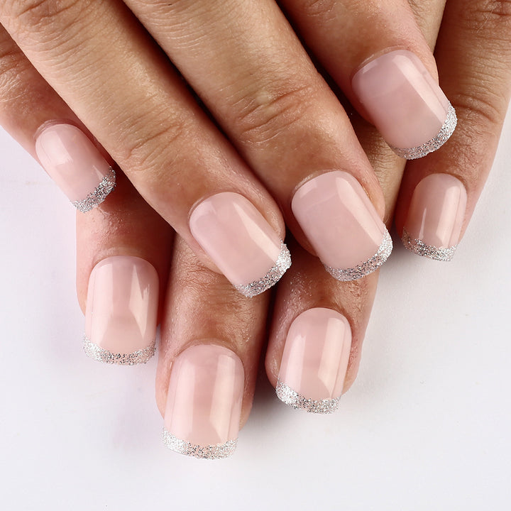 Elegant Glitter Tip Press-On Nails Stornfield