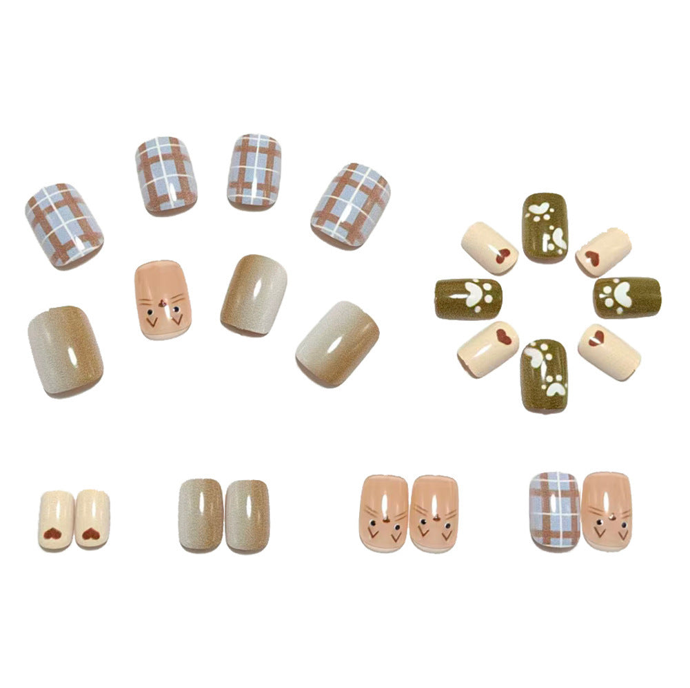 Artificial Nail Set with Playful Animal Designs Stornfield