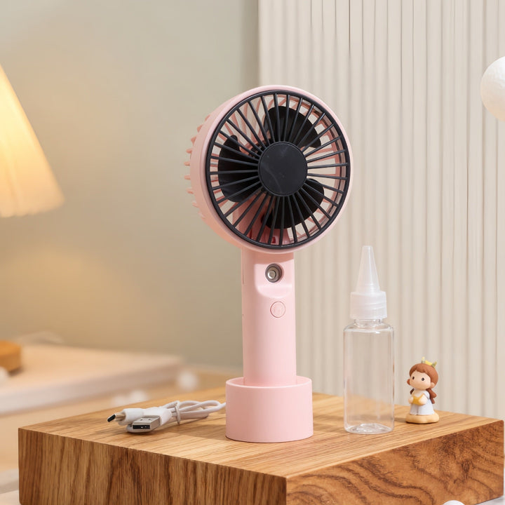 Women Portable Hand Fan with Spray Function Stornfield