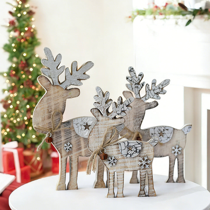 Wooden Reindeer Figurine