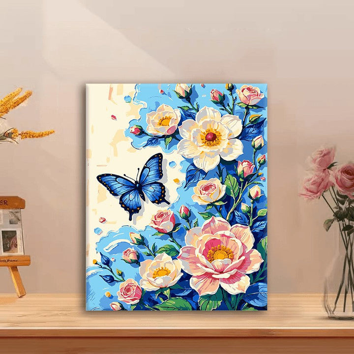 Floral Butterfly Canvas Art Print Stornfield