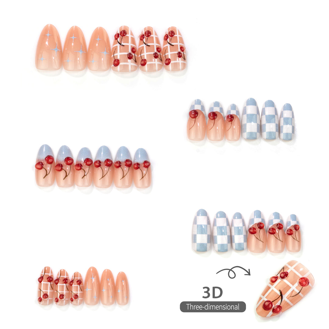 Cherry Blossom Themed Press-On Nail Set