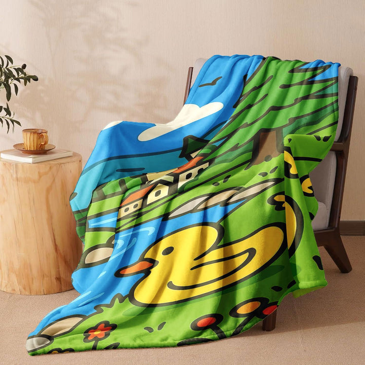 Plush Outdoor-Themed Throw Blanket