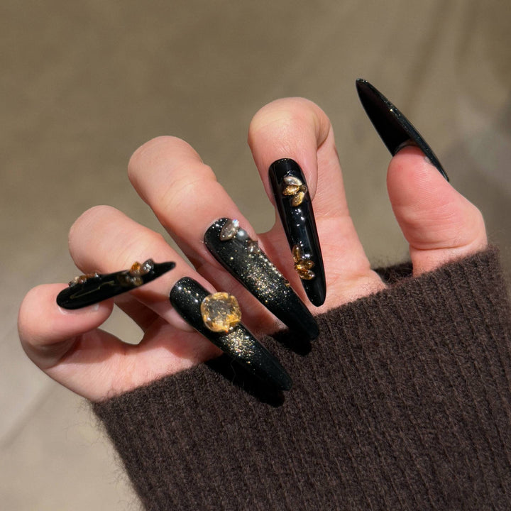 Premium Glittering Stiletto Press-On Nail Set Stornfield