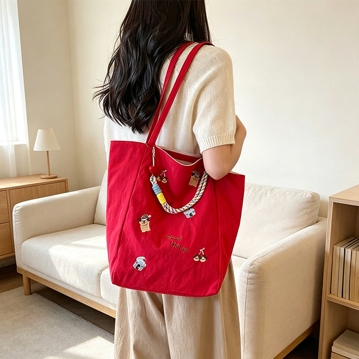 Embroidered Casual Tote Stornfield