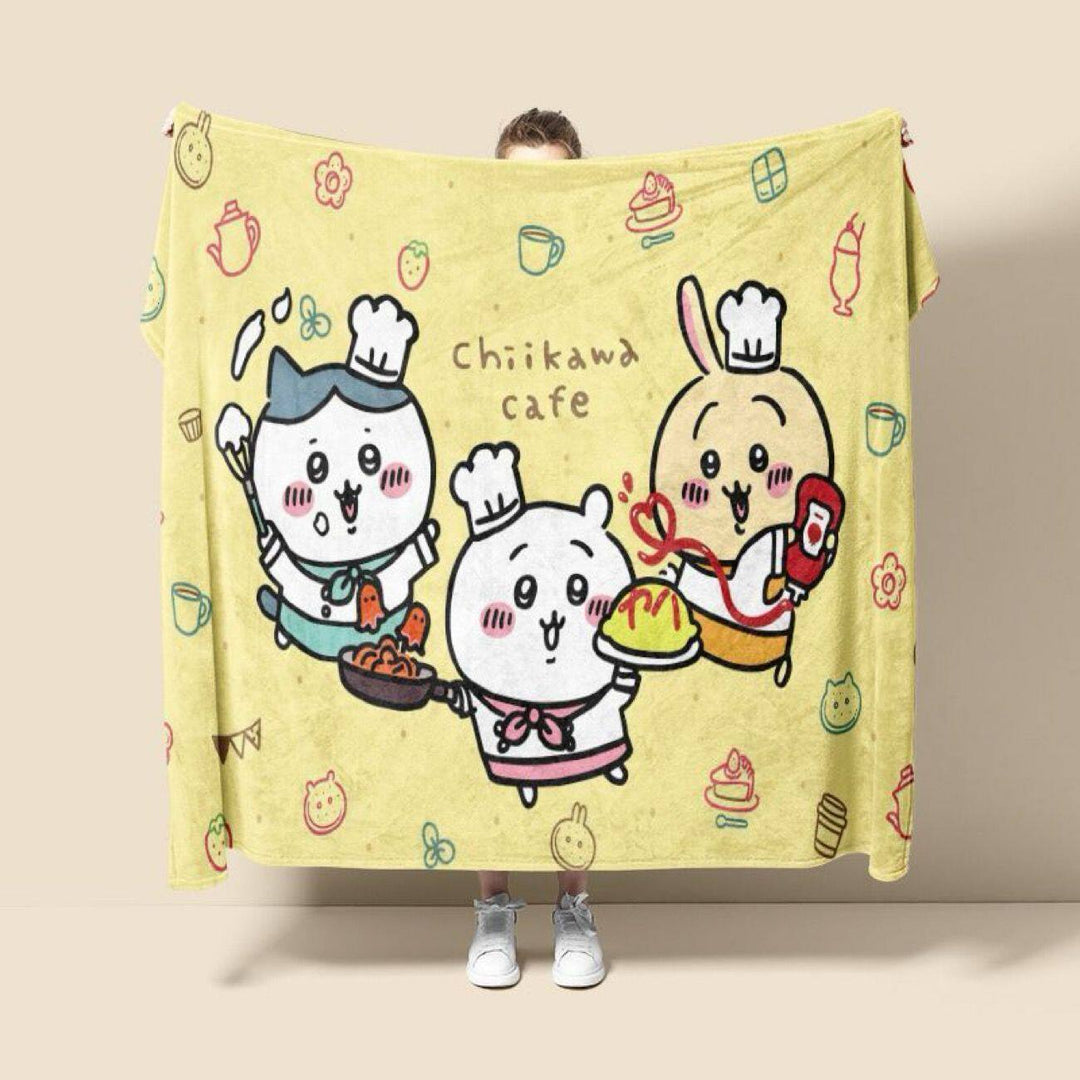 Cartoon Character-Themed Plush Blanket